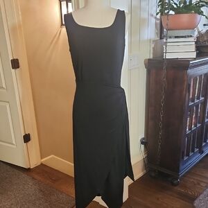 Exlura Black Sleeveless Wrap Tie Women’s Dress Large